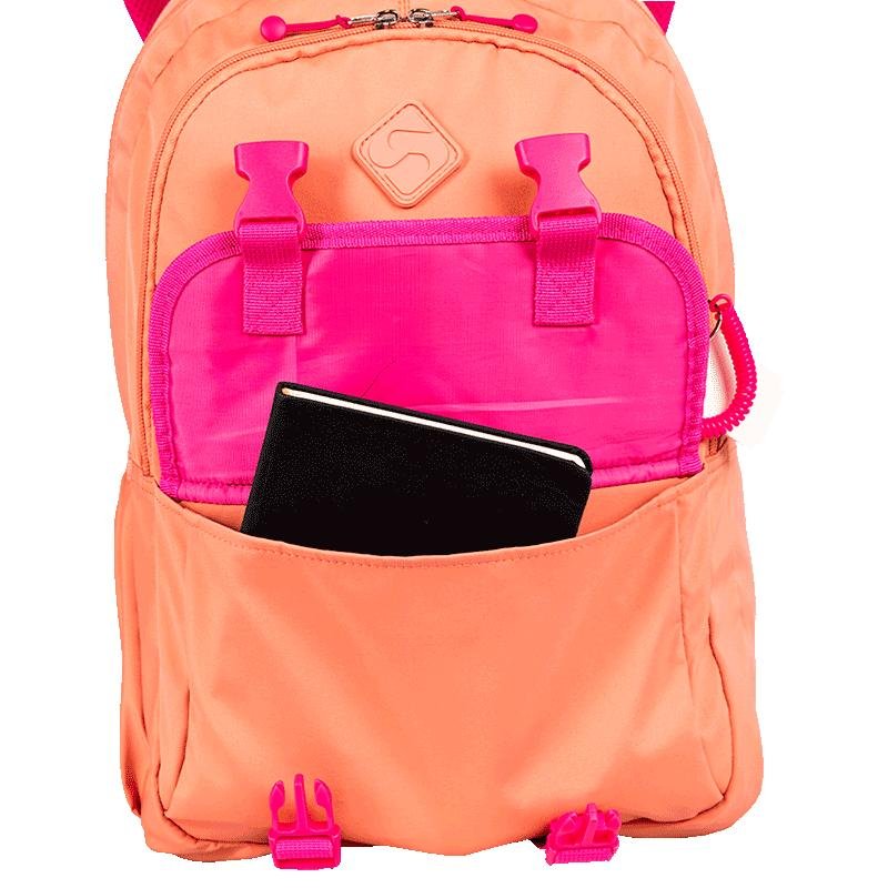 Mochila 2 Compartimentos Sestini Lover Laranja - Pêssego Laranja 6