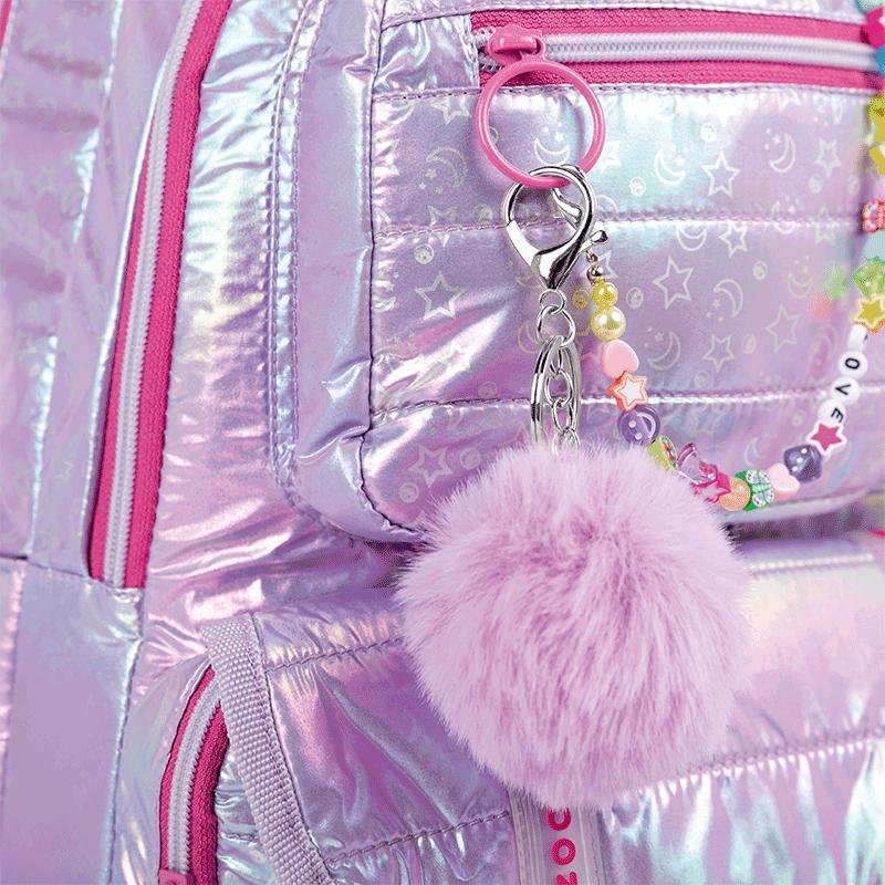 Mochila 2 Compartimentos Sestini Wonder Moon - Metálico Roxo 12