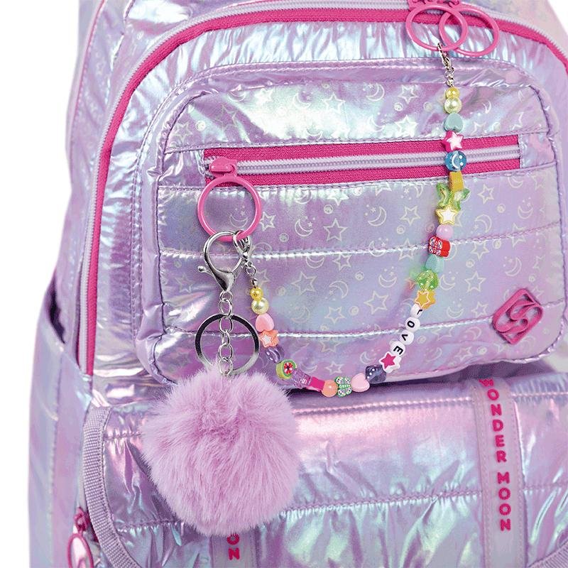 Mochila 2 Compartimentos Sestini Wonder Moon - Metálico Roxo 10
