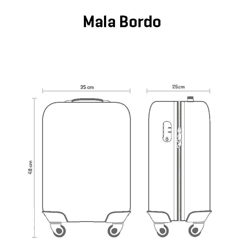 Mala de Viagem Bordo com Rodas 360° 4 ALL 5T - Dourado Dourado 11