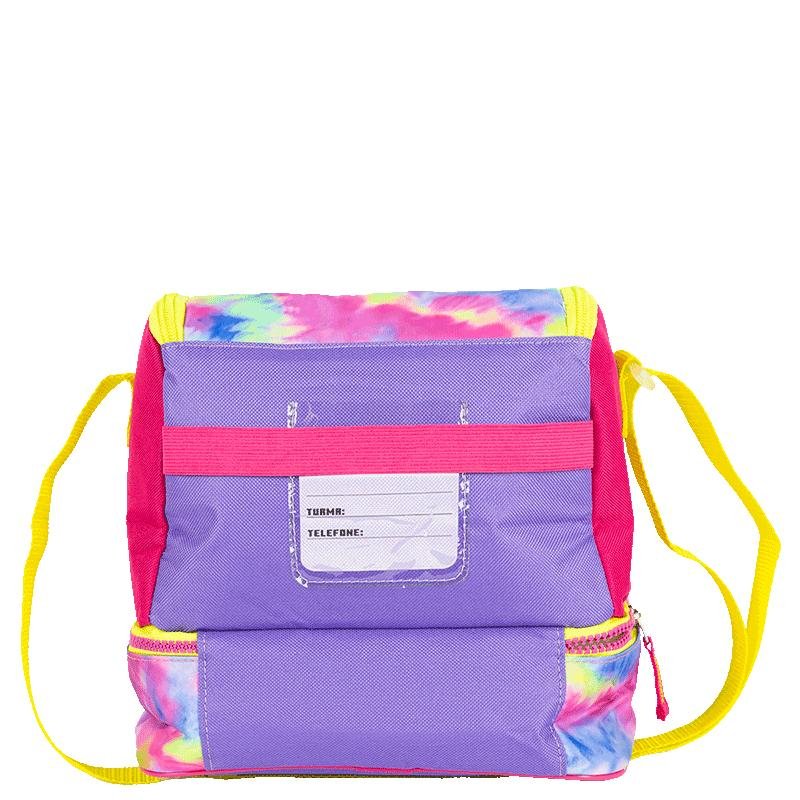 Lancheira Grande 2 compartimentos Sestini Good Vibes - Colorido Rosa 4