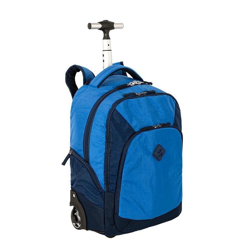 Mochila Carrinho 2 Compartimentos Sestini Rolling 2 Double - Azul Azul 2