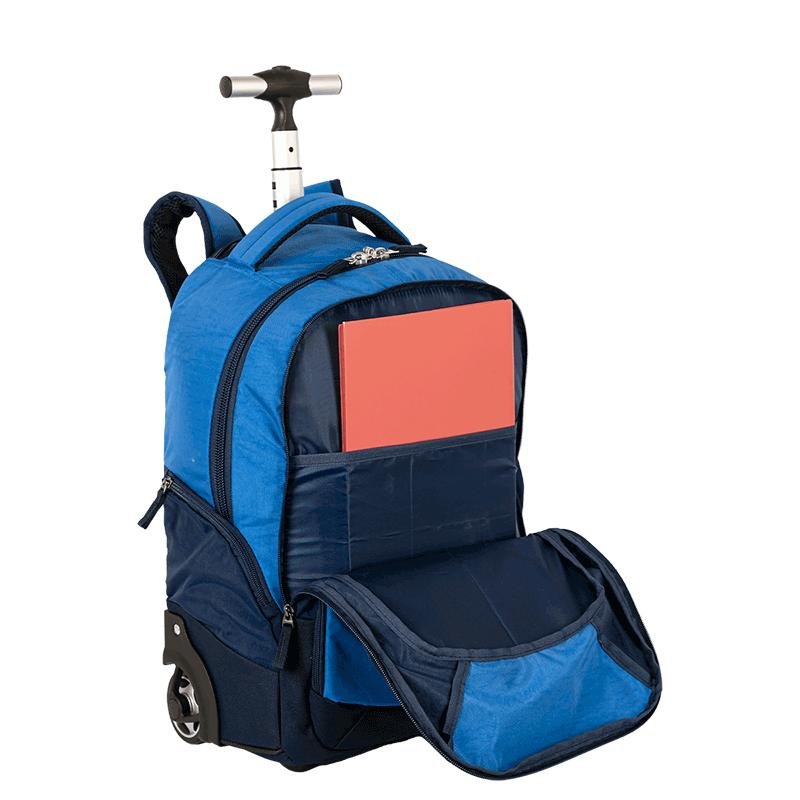 Mochila Carrinho 2 Compartimentos Sestini Rolling 2 Double - Azul Azul 5