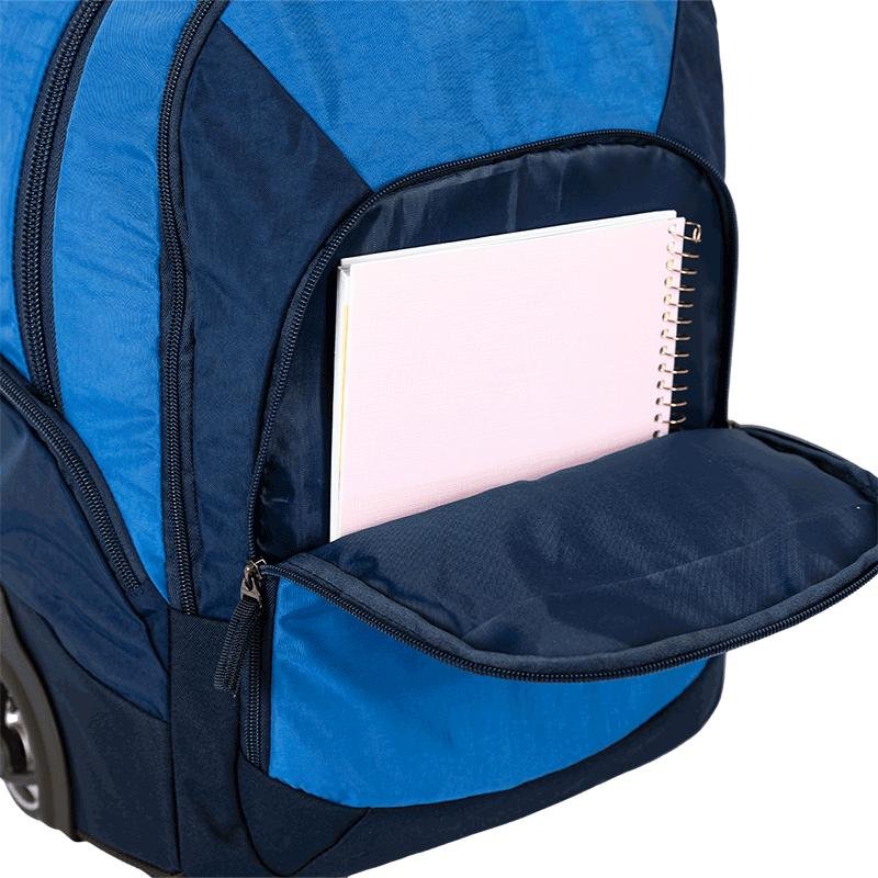 Mochila Carrinho 2 Compartimentos Sestini Rolling 2 Double - Azul Azul 6