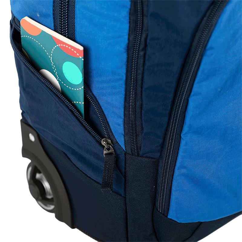 Mochila Carrinho 2 Compartimentos Sestini Rolling 2 Double - Azul Azul 7