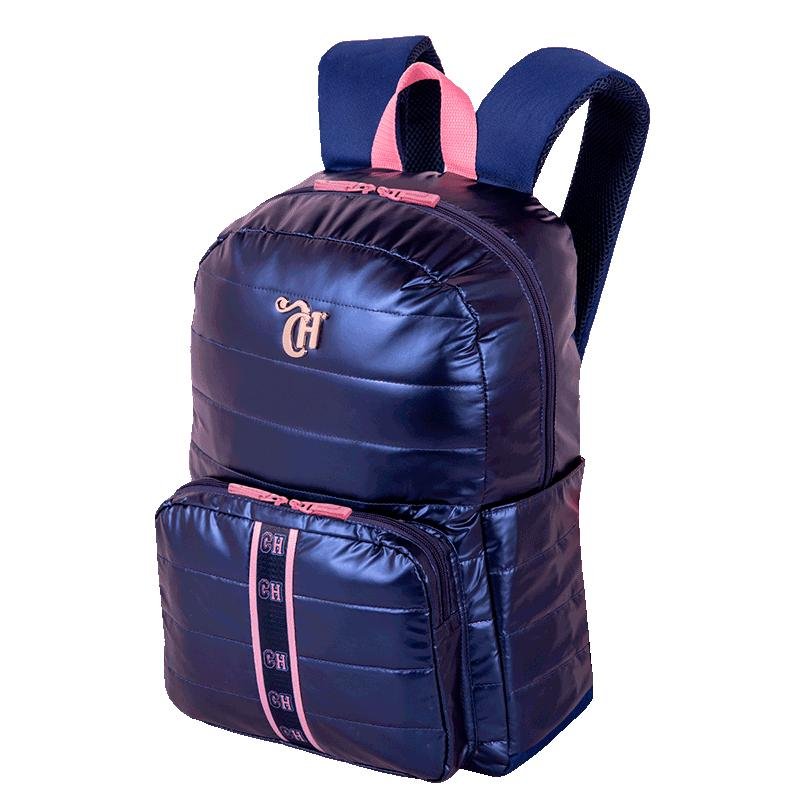 Mochila Grande Capricho Puffer Azul - Metálico Azul 3