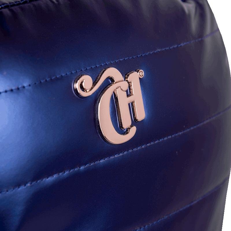 Mochila Grande Capricho Puffer Azul - Metálico Azul 6