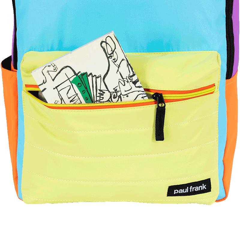 Mochila Grande Paul Frank Authentic - Orange Mix Multicores 5