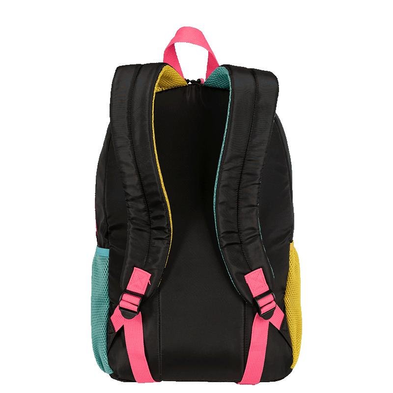 Mochila Grande Capricho Contrast - Preto e Rosa Multicores 4