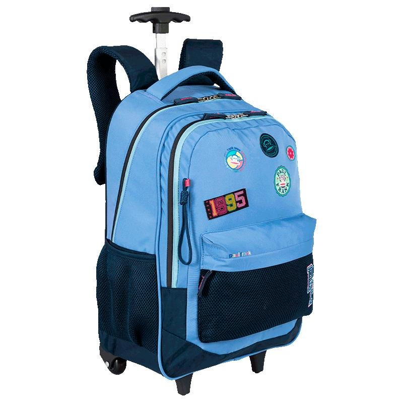 Mochila Carrinho Externo Paul Frank Casual Patches - Azul Azul 2