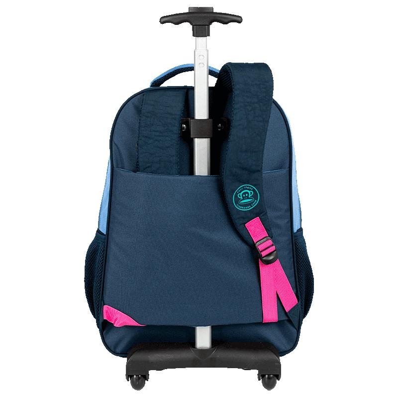 Mochila Carrinho Externo Paul Frank Casual Patches - Azul Azul 4