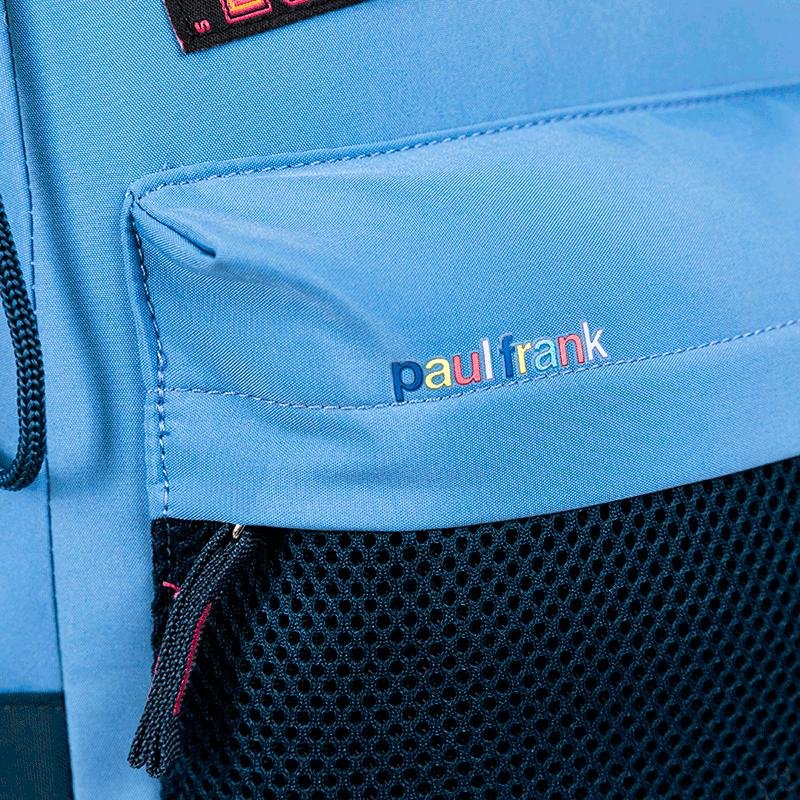 Mochila Carrinho Externo Paul Frank Casual Patches - Azul Azul 9