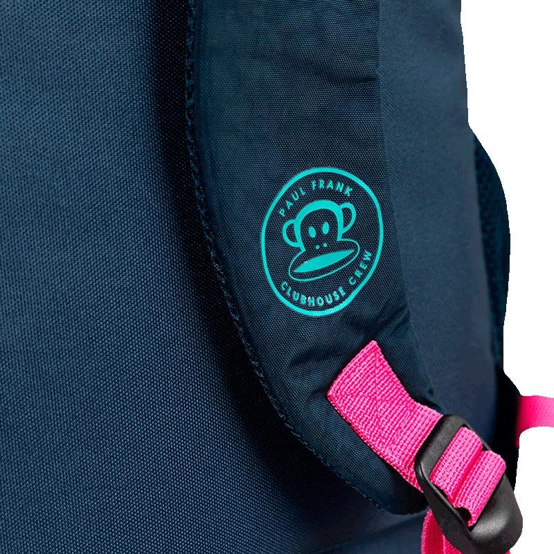Mochila Carrinho Externo Paul Frank Casual Patches - Azul Azul 10