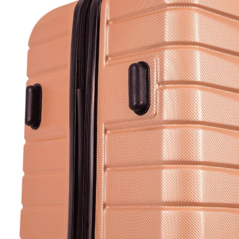 Mala Média Rígida com Rodas 360° Deluxe - Dourado Dourado 8