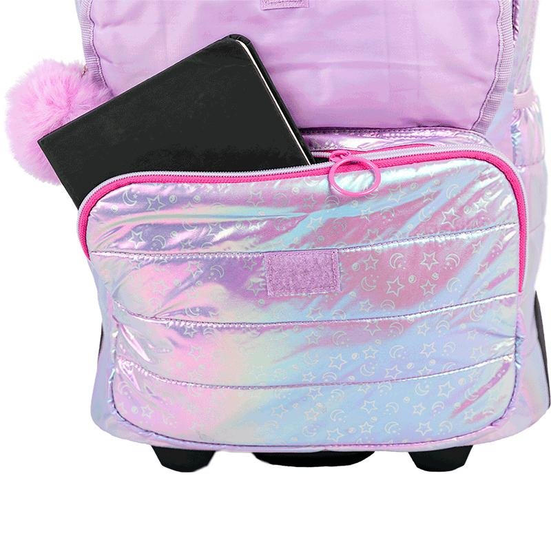 Mochila Carrinho Grande Sestini Wonder Moon - Metálico Roxo 9