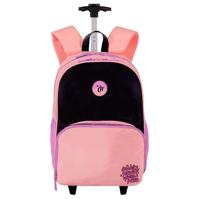 Mochila Carrinho Capricho Block - Pêssego e Lilás