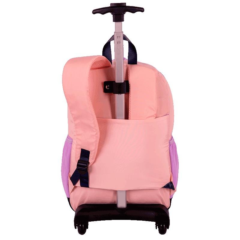 Mochila Carrinho Capricho Block - Pêssego e Lilás Rosa 4