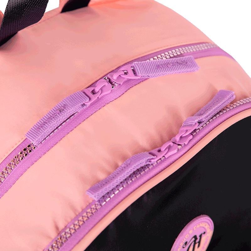 Mochila Carrinho Capricho Block - Pêssego e Lilás Rosa 8