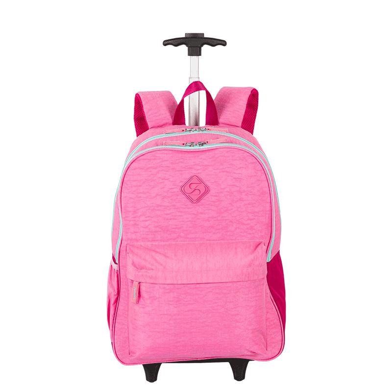 Mochila Carrinho Externo Sestini Rolling Crinkle 2 Double Rosa - Pink