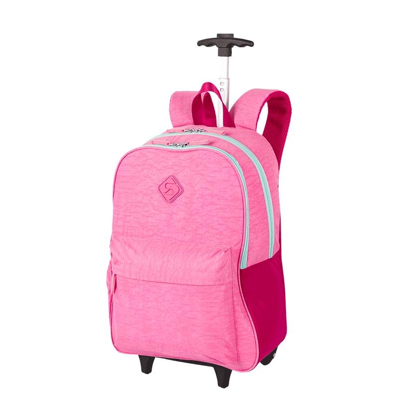 Mochila Carrinho Externo Sestini Rolling Crinkle 2 Double Rosa - Pink Rosa 3