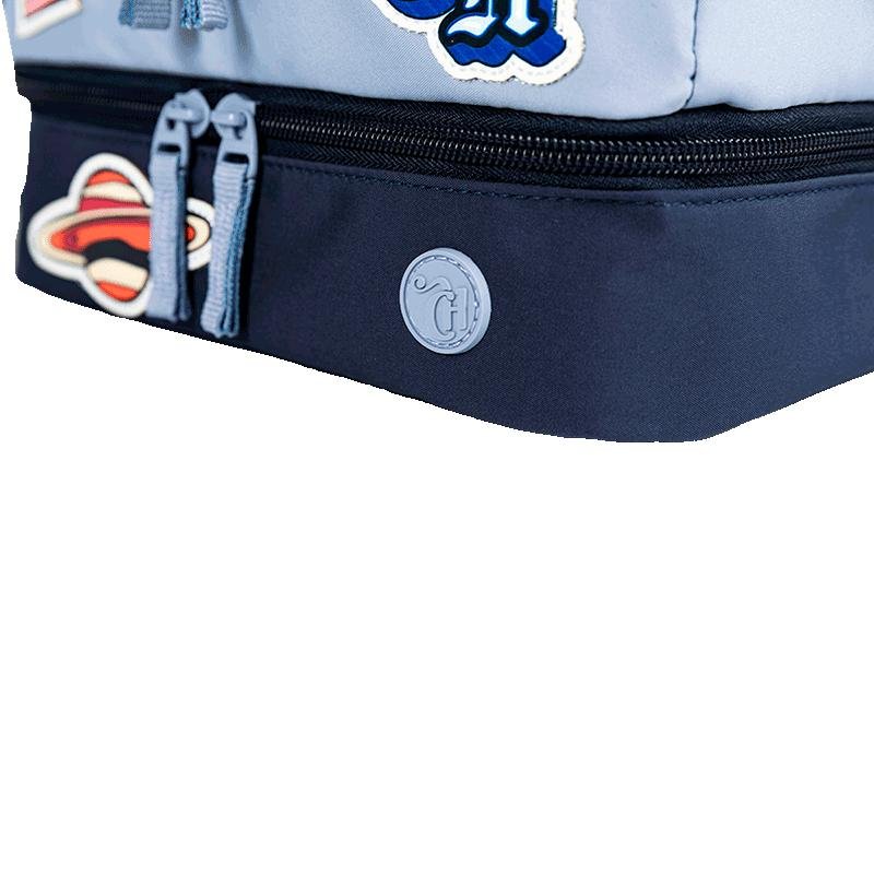 Lancheira 2 Compartimentos Capricho Class Cosmic Patches - Azul Azul 9