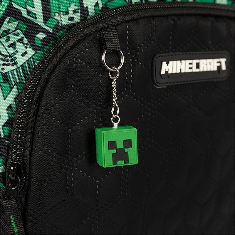 Mochila Carrinho Mega Rodas Minecraft Z Camoterra - Colorido Preto/Verde 5