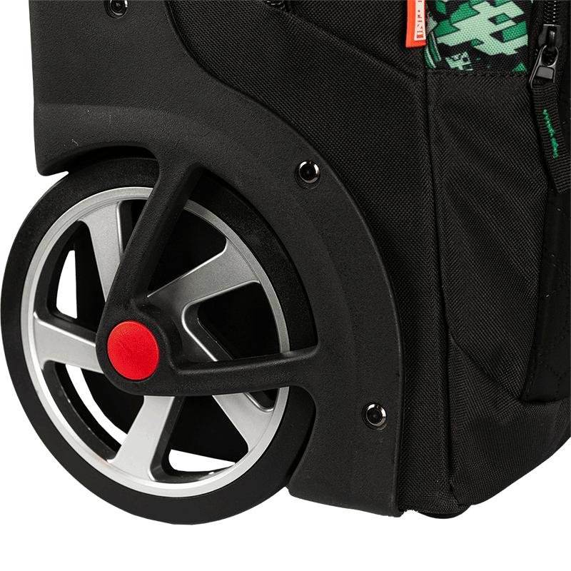 Mochila Carrinho Mega Rodas Minecraft Z Camoterra - Colorido Preto/Verde 6