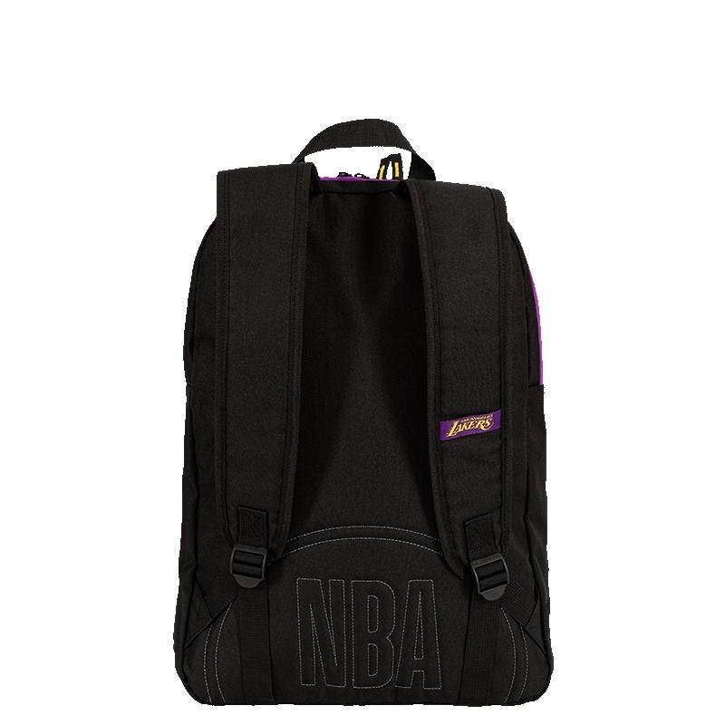 Mochila Grande 2 Compartimentos NBA Legend Lakers - Preto e Roxo Preto 4
