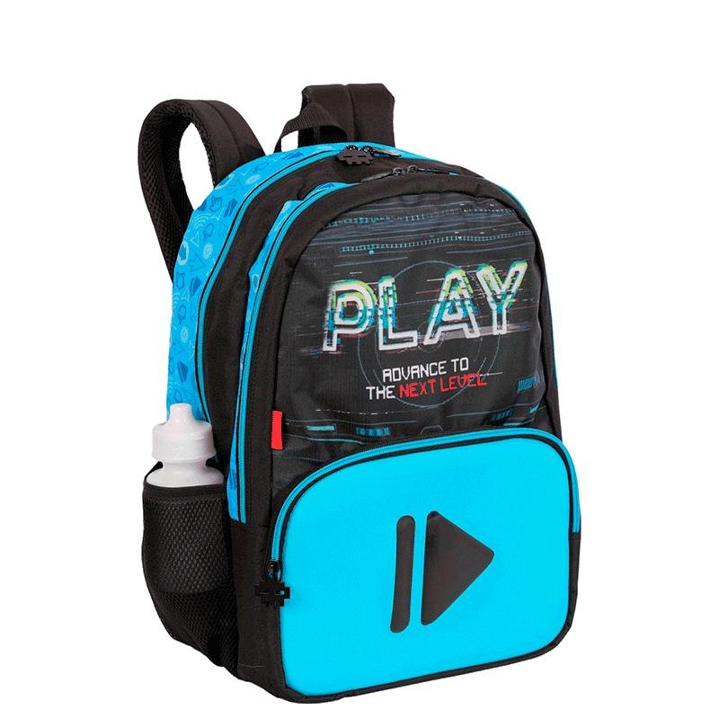 Mochila Grande Sestini X Start - Colorido Preto/Azul 7