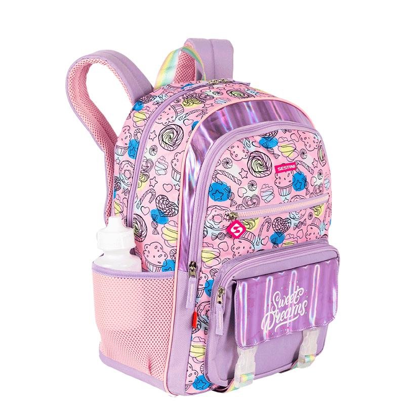 Mochila Grande Sestini Dreams - Colorido Roxo/Rosa 5