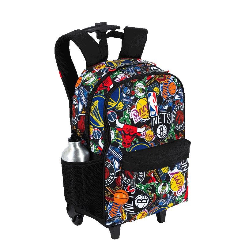 Mochila Carrinho Externo NBA Begins Logos - Preto Preto 5