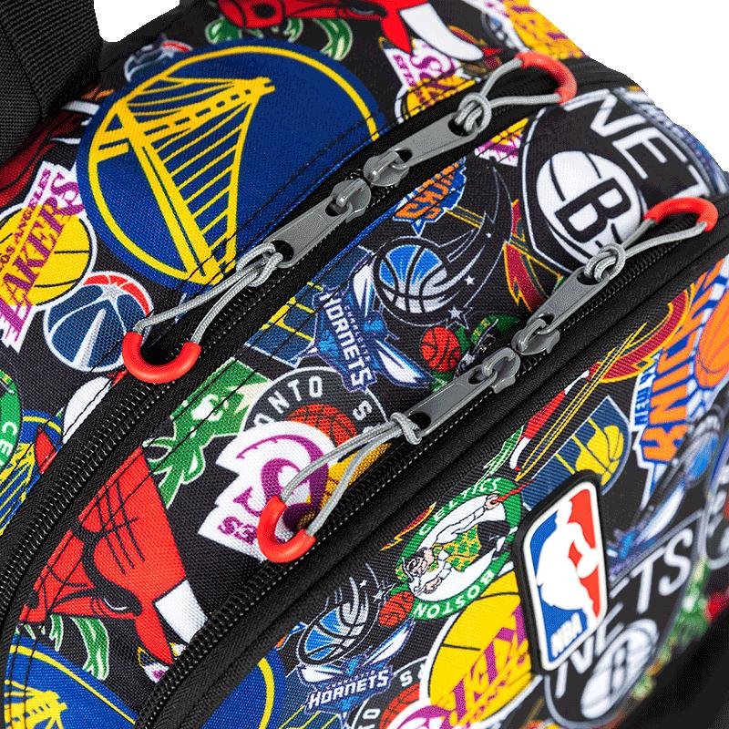 Mochila Carrinho Externo NBA Begins Logos - Preto Preto 6