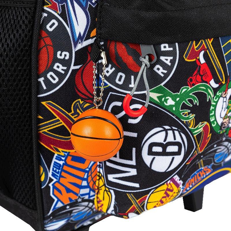 Mochila Carrinho Externo NBA Begins Logos - Preto Preto 8