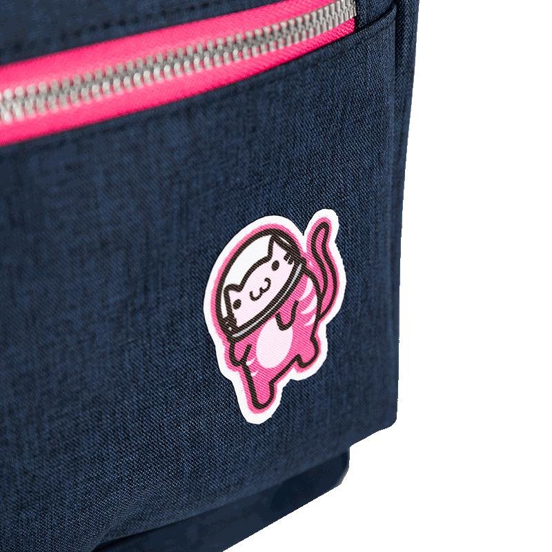 Mochila Grande Sestini Trend  Azul - Jeans Azul/Rosa 10