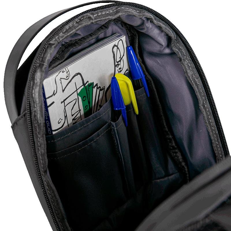 Mochila Pequena Alça Única Sestini Dry - Preto Preto 4