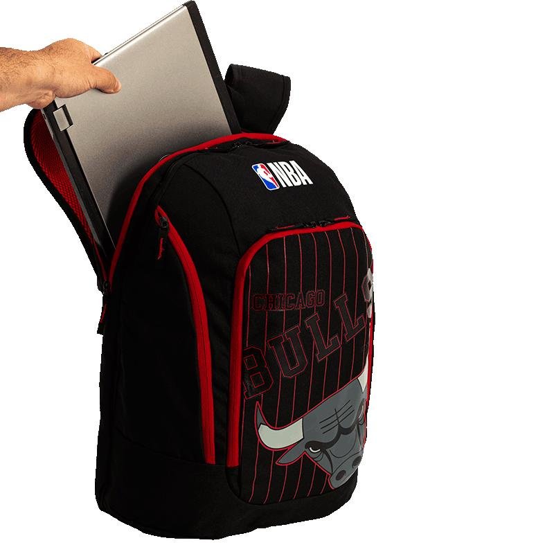 Mochila Grande 2 Compartimentos NBA Legend Chicago - Preto e Vermelho Preto/Vermelho 7
