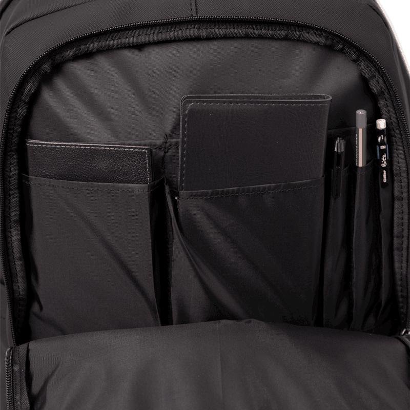 Mochila Grande 2 Compartimentos Notebook 15,6 Sestini Hydroblock Work - Preto Preto 8