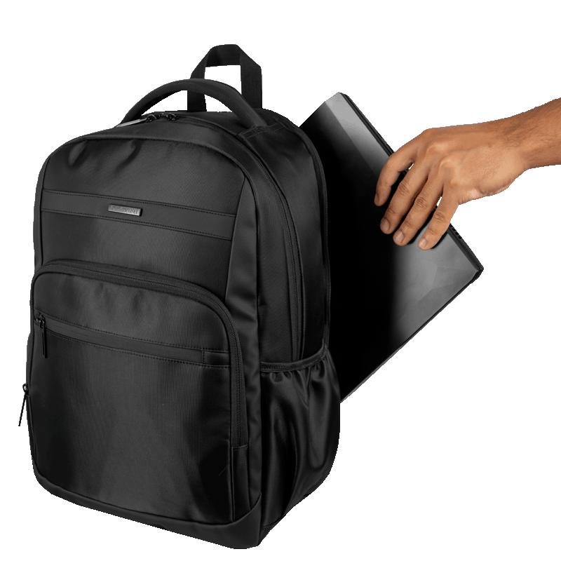 Mochila Grande 2 Compartimentos Notebook 15,6 Sestini Logic - Preto Preto 7