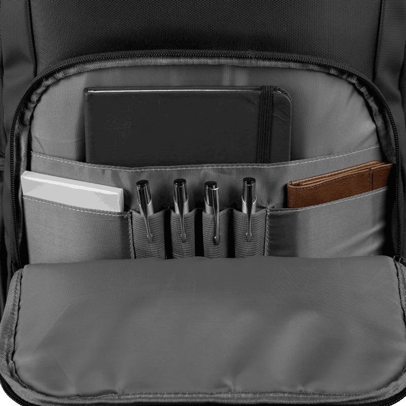 Mochila Grande 2 Compartimentos Notebook 15,6 Sestini Logic - Preto Preto 8