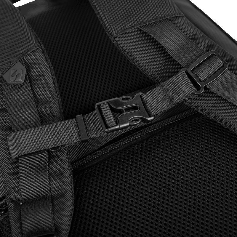 Mochila Grande 2 Compartimentos Expansivel Notebook 15,6 Sestini Nexus - Preto Preto 11