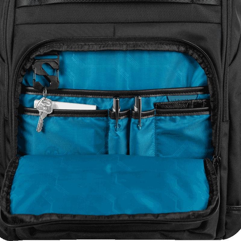 Mochila Grande 2 Compartimentos Expansivel Notebook 15,6 Sestini Nexus - Preto Preto 10