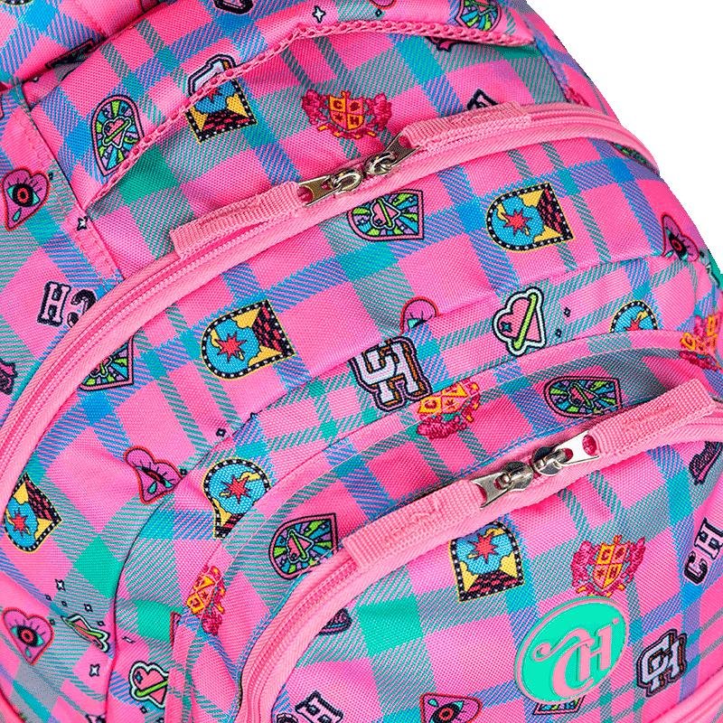 Mochila Grande 2 Compartimentos Capricho Student School - Rosa Claro Rosa 8