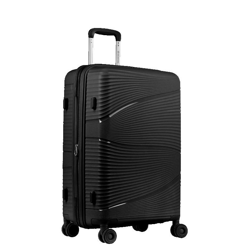 Mala de Viagem Média com Rodas 360º PP Joy - Preto Preto 2