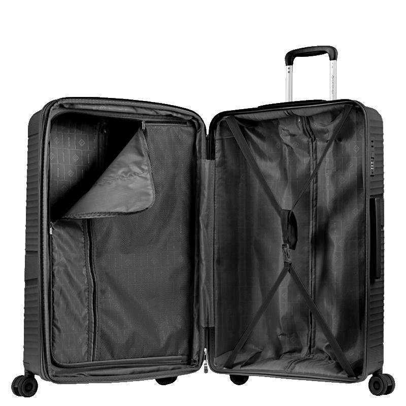 Mala de Viagem Média com Rodas 360º PP Joy - Preto Preto 6