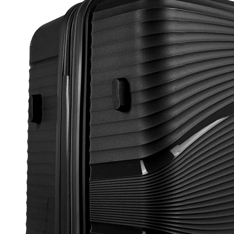 Mala de Viagem Média com Rodas 360º PP Joy - Preto Preto 10