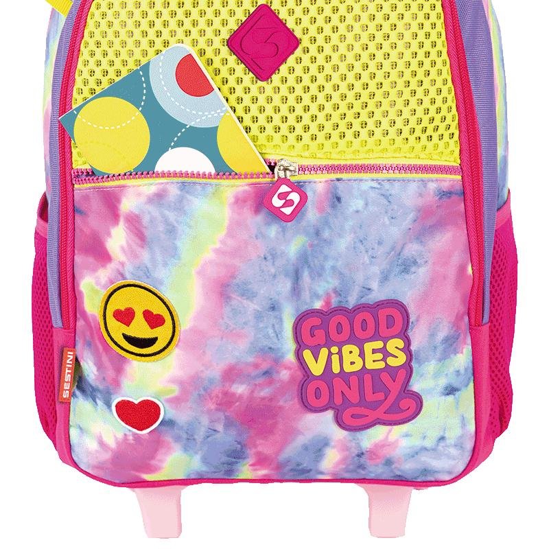 Mochilete Grande Sestini Good Vibes - Colorido Multicores 9