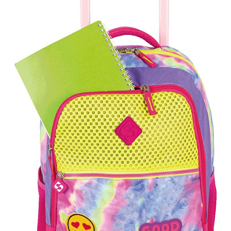 Mochilete Grande Sestini Good Vibes - Colorido Multicores 10