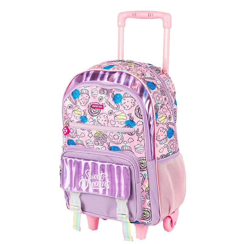 Mochilete Grande Sestini Dreams - Colorido Roxo/Rosa 3