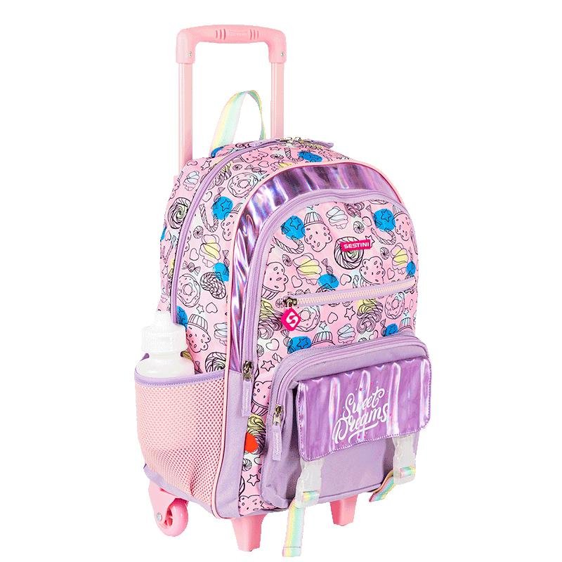 Mochilete Grande Sestini Dreams - Colorido Roxo/Rosa 6