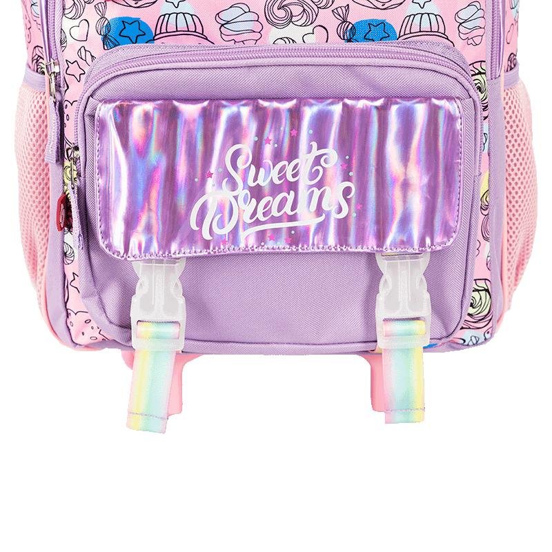 Mochilete Grande Sestini Dreams - Colorido Roxo/Rosa 8